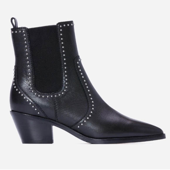 PAIGE Shoes - Paige Black Studded Willa boots
